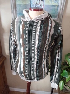 Suéter para hombre Rue 21 estilo Coogi texturizado talla pequeña Old Skool - Imagen 1 de 5