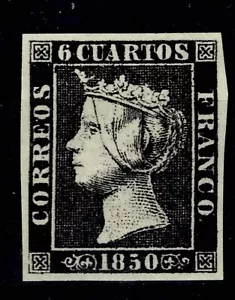 Sello Isabel II España Spain Lujo 8 - Imagen 1 de 1