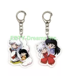 Set di 2 portachiavi in acrilico Inuyasha Sesshōmaru, Kagome, Rin v1 - Foto 1 di 2