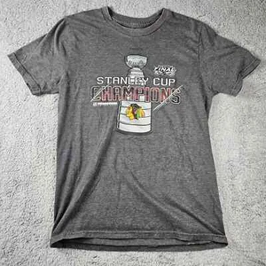 Reebok "Chicago Blackhawks 2015 Champtions" Youth T-Shirt, Size L - Picture 1 of 7