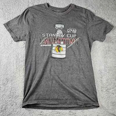 Camiseta juvenil Reebok "Chicago Blackhawks 2015 Champtions", talla L Foto 1 de 4