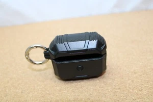 For Apple AirPods Pro 3 Heavy Duty Hybrid Shockproof Case Rubber Black Carbon - Picture 1 of 4