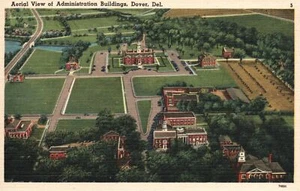 Vintage Postcard Aerial View Administration Buildings Dover Delaware Del Mar New - Picture 1 of 2