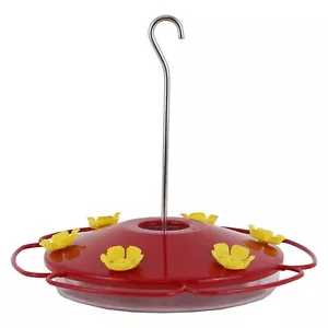 Perky-Pet 282-1SR Oasis Plastic Hummingbird Feeder – 16 oz,Red - Picture 1 of 6