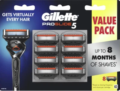 Genuine Gillette Proglide5 Value Pack 8 Shaving Blades Cartridges Proglide 5 - image 1 of 3