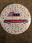 6 Patriotic Paper Coasters Happy 4th Of July Red White & Blue Confetti Car NEW