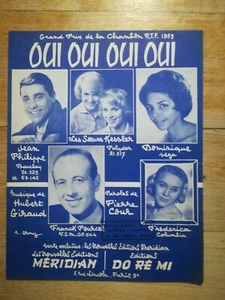 tf226 Ancienne Partition - oui oui oui oui - Pierre Cour Hubert Giraud - Picture 1 of 2