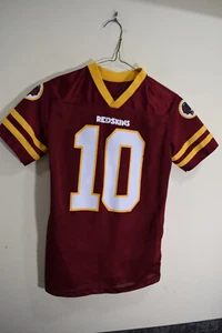 Washington Redskins YOUTH M 8 Red White Football Jersey #10 Griffin III FLAW - Picture 1 of 12