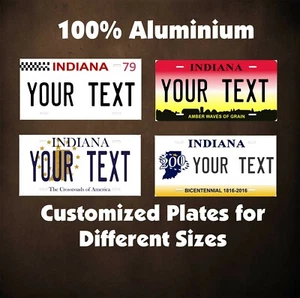 Indiana State Auto OR Motorcycle Personalized License Plates Custom Tag - Picture 1 of 59
