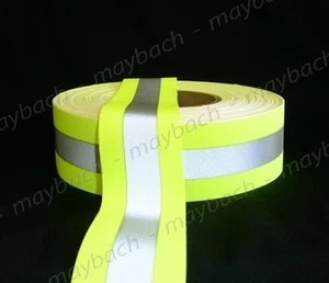 Reflektorband 2" zum Aufnähen limettengelb, Stoffbesatz Weste - Bild 1 von 1