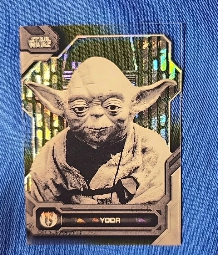 2024 Topps Star Wars High Tek Black And White  Gold Diffractior /50 Yoda - Image 1 of 3