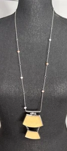 Chico's Women's Vintage Modernist Pendant Art Deco Style Statement Necklace - Picture 1 of 4