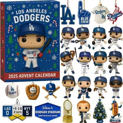 Baseball Fan Advent Calendar 2025 · 25 Day Holiday Countdown with Blue & Orange - Image 1 of 4