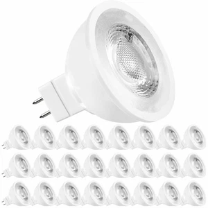 Luxrite MR16 LED Bulb GU5.3 4000K 500lm 12V Enclosed Fixture Rated (24-Pack) - Picture 1 of 7