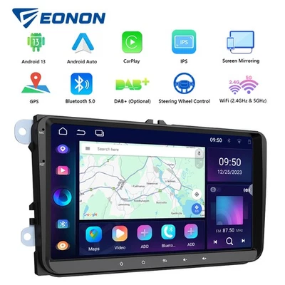 Android 13 9" Head Unit Car Stereo GPS Sat Nav Radio BT For RCD330 VW Golf Jetta - Image 1 of 4