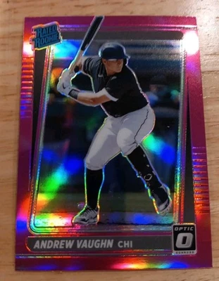 Andrew Vaughn 2021 Panini Optic Rated Rookie Lime Green Prizm #116 Chicago - Image 1 of 2