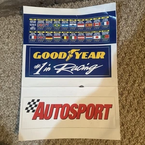 Vintage 1997 Goodyear #1 In Racing großer Stickerbogen Grand Prix Autosport  - Bild 1 von 5