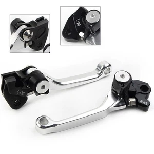 Brake Clutch Levers Handle Fit Suzuki RMZ450 2005-2019 2020 2021 2022 SILVER - Picture 1 of 6