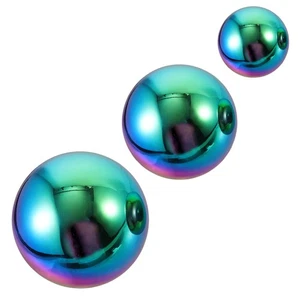 3 Pcs Stainless Steel Decorative Balls Garden Indoor DIY Outdoor Hollow - Picture 1 of 12