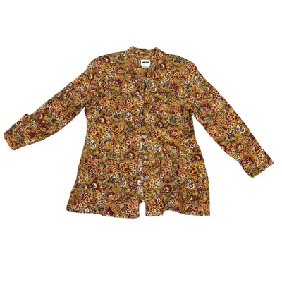 Vintage Leslie Fay Petite Long Sleeve Paisley Button-Up Blouse US 12P - Image 1 of 4