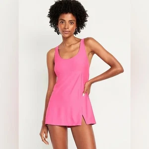 Old Navy Sleeveless Swim Dress Large Pink Swimsuit #864989 NEW - Picture 1 of 2