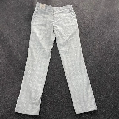 Pantalones de vestir ajustados REACTION KENNETH COLE para hombre talla 30x32 gris claro Foto 1 de 4