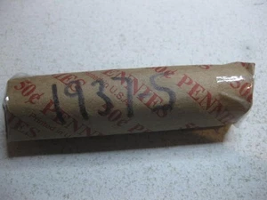 1 roll (50 coins ) 1937-S   Lincoln cents avg. cir's - Picture 1 of 1