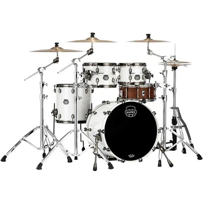 Paquete de 4 carcasas Mapex Saturn Evolution Fusion de arce con 20 bajos blanco polar Foto 1 de 3