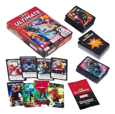 UNO Ultimate Marvel Card Game with 4 Foil Cards, Character-Themed BRAND NEW - Image 1 of 2