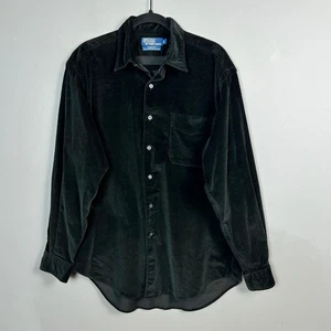 POLO Ralph Lauren Hemd Herren Large Marlowe Samt Cord Schwarz Button Down - Bild 1 von 6