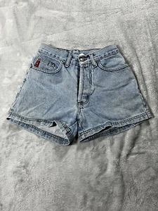 VTG LEI Women Shorts Denim Size 3 Made in Mexico Light Wash 90s - Picture 1 of 13