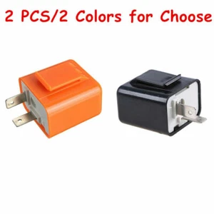 2Pcs 2-Pin Adjustable LED Flasher Relay Turn Signal Blinker Light for Motorcycle - Imagen 1 de 10