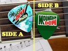 Set of 3 Baja Blast Retro Mtn Dew premium Promo Guitar Pick Pic Mountain Mt