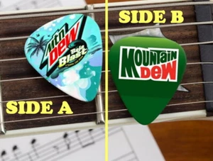 Set of 3 Baja Blast Retro Mtn Dew premium Promo Guitar Pick Pic Mountain Mt - Picture 1 of 1