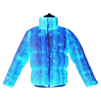 Fashion Light up Down Coat RGB Colors LED Down Jacket Fiber optic Unisex - Photo 1/4