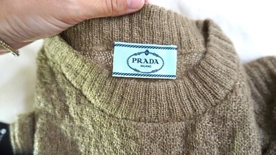 Prada Jumper Brown Alpaca Wool Short Sleeve 42 EU - Image 1 of 4