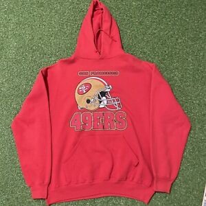 Vintage 90s San Francisco 49ers Hoodie Sweatshirt by Russell Athletic Size XL