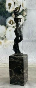 Signed Milo Nude Dancer Girl Sexy Woman Bronze Sculpture Statue Decor Art Noveau - Picture 1 of 7