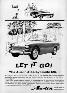 1962 Austin-Healey Sprite Mark II "Let It Go!" Original Ad - Picture 1 of 1