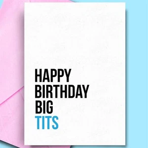 Tarjeta de cumpleaños para esposa descarada tarjeta de cumpleaños ofensiva adulto - Imagen 1 de 3