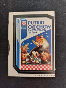 1973 Wacky Packages Series 2 PUTRID CAT CHOW Ludlow Back - OFF-CENTER CUT - Bild 1 von 2