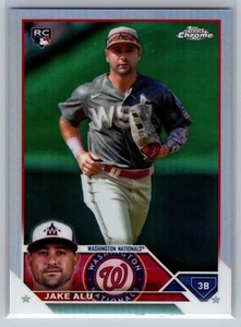2023 Topps Chrome Update Jake Alu Rookie Refractor #USC65 Nationals - Picture 1 of 2