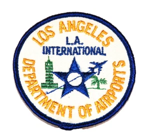 Los Angeles International Airport Police gestickter Aufnäher 70er Jahre Luftfahrt neu aus altem Lagerbestand - Bild 1 von 8