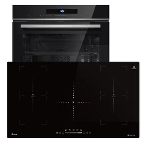 Autarkes Herdset: 60cm Einbaubackofen  + 90cm Induktionskochfeld  Pyrolyse - Bild 1 von 12