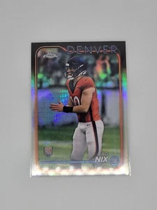 2024 Topps Chrome - Rookies Bo Nix #206 Rifrattore a prisma (RC) - Foto 1 di 2