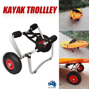 Foldable Kayak Canoe Trolley plus Strap Aluminium Collapsible Wheel Cart Carrier