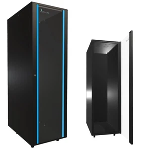 Armoire réseau Extralink armoire serveur debout 42 U 600 x 1000 noire - Photo 1/8