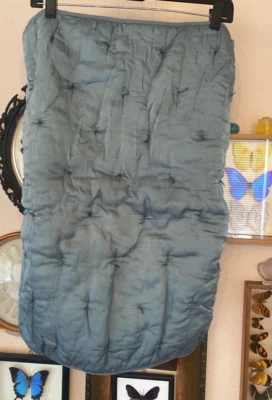 Pottery Barn Tufted Silk sage green blue Standard Format Pillow Sham cotton - Image 1 of 4