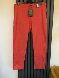 Bnwt Regatta Quanda red sky straight leg cotton linen blend trousers size 20 - Picture 1 of 4