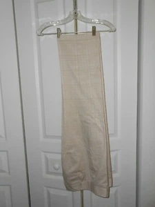 ANN TAYLOR---BEIGE AND WHITE SMALL CHECK COTTON PANTS---SIZE 4 - Picture 1 of 2